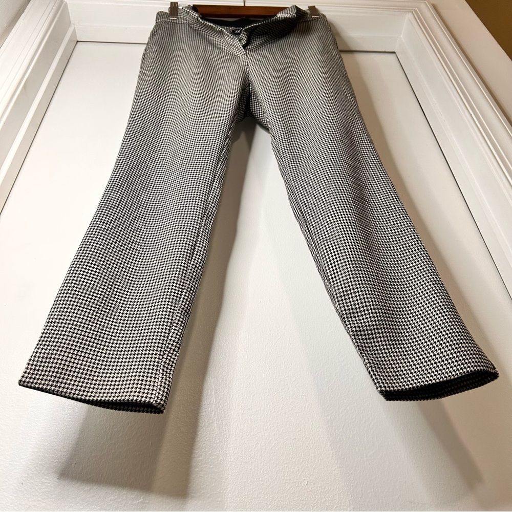 Zara Black & White Houndstooth Pants - Size Small - Picture 5 of 12